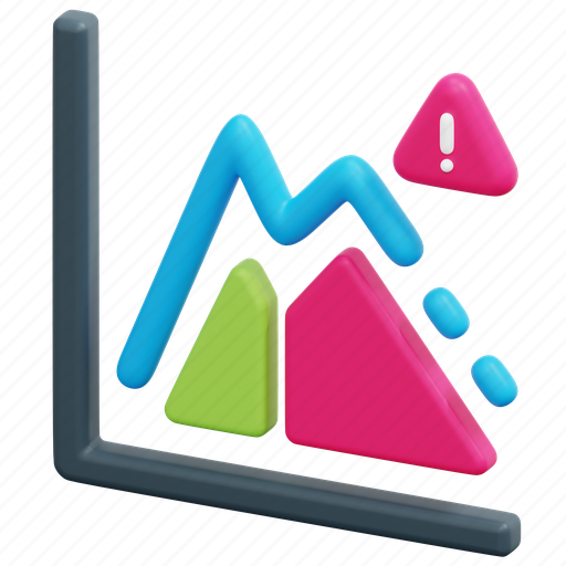 Risk, graph, investment, invest, danger, loss, warning icon - Download on Iconfinder
