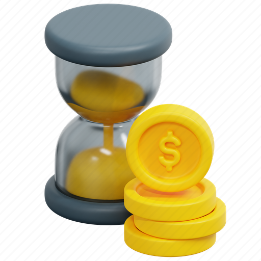 Time, is, money, hourglass, investment, invest, coin icon - Download on Iconfinder
