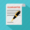 agreement, document, guarantee, guaranty, partnership, pen, signature