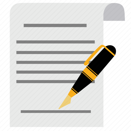 Agreement, contract, document, guarantee, guaranty, pen, signature icon - Download on Iconfinder