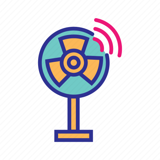 Internet of things, iot, pedestal fa, smart fan, smart home, wi-fi enabled fan icon - Download on Iconfinder