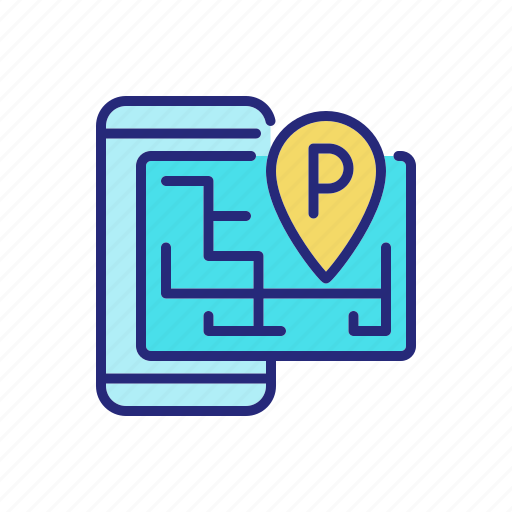 Parking, application, smartphone, gps icon - Download on Iconfinder