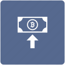 bitcoin, cash, in, money, transfer