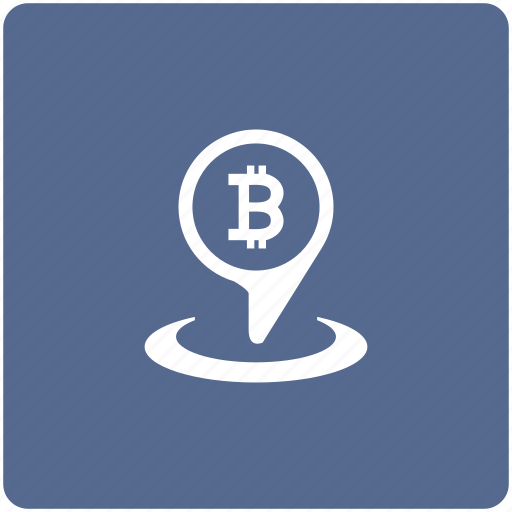 Bitcoin, geo, location, money, pin, pointer icon - Download on Iconfinder