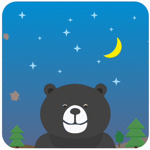 Bear, clouds, danger, forest, night, sky icon - Download on Iconfinder