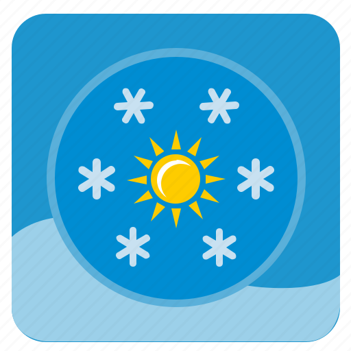 Flakes, round, shine, snow, sun, weather, winter icon - Download on Iconfinder