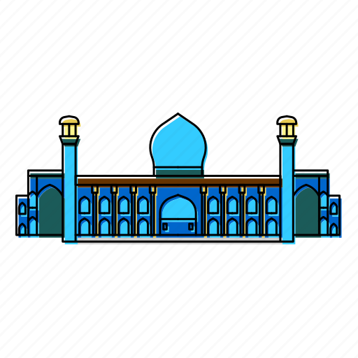 Cheragh, mosque, shah, iran, landmark icon - Download on Iconfinder