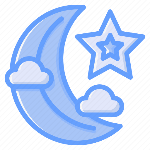 Half moon, moon, crescent, sky, night, cloud, nature icon - Download on Iconfinder