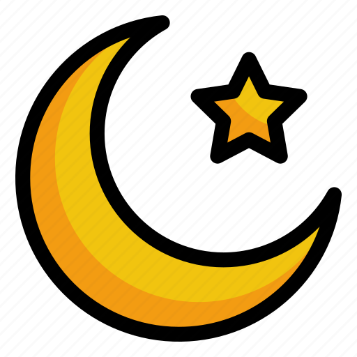 Moon, star, islamic icon - Download on Iconfinder