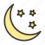 moon and star, night, ramadan, crescent, islam 