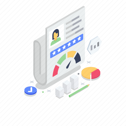 Employee performance, performance appraisal, performance evaluation, productivity report illustration - Download on Iconfinder