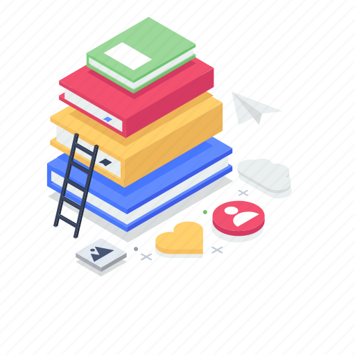 Books, career education, education, learning, library illustration - Download on Iconfinder