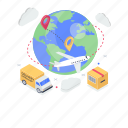 delivery services, global delivery, international delivery, international shipment, worldwide delivery 