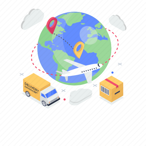 Delivery services, global delivery, international delivery, international shipment, worldwide delivery illustration - Download on Iconfinder