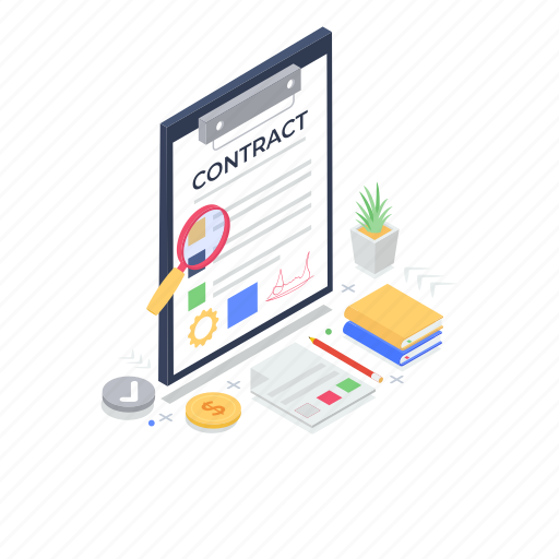 Agreement, contract documentation, online contract, project brief, smart contract illustration - Download on Iconfinder