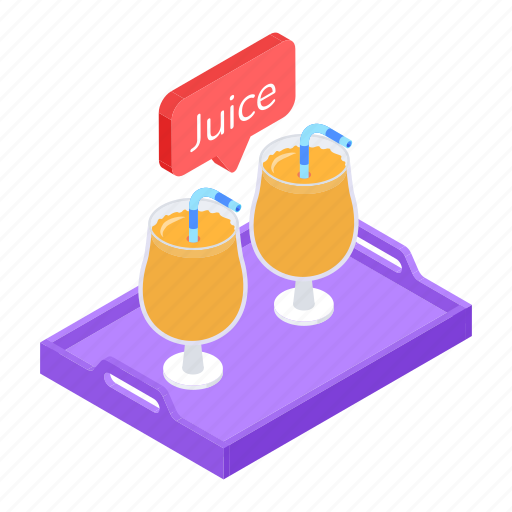 Juice tray, juice glasses, summer drinks, cold beverages, beverage glasses icon - Download on Iconfinder