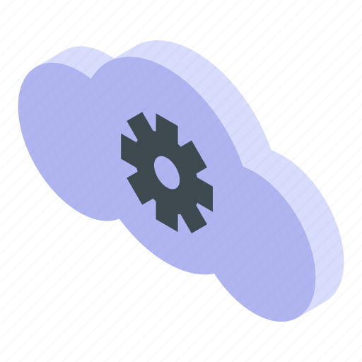 Business, cartoon, cloud, computer, gear, globe, isometric icon - Download on Iconfinder