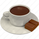 chocolate, hot, beverage, cup