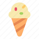 ice, cream, cone, dessert, sweet