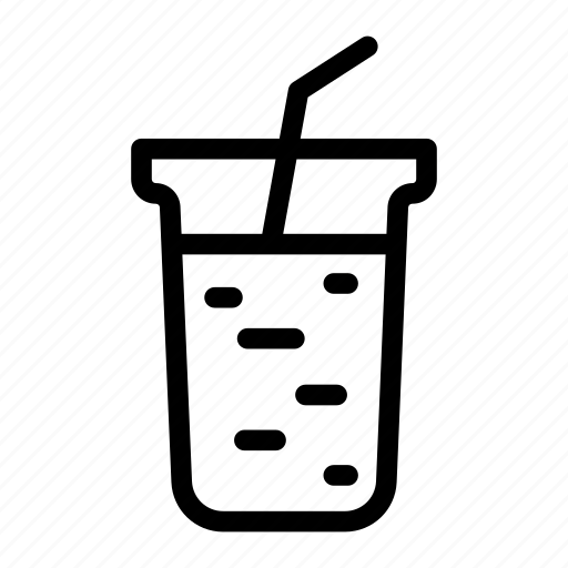 Fizzy drink, drink, juice, juice with straw, cold drink icon - Download on Iconfinder