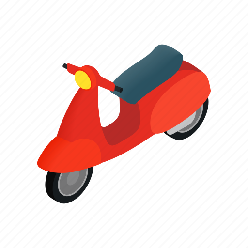 Isometric, italy, motor, motorbike, motorcycle, retro, scooter icon - Download on Iconfinder
