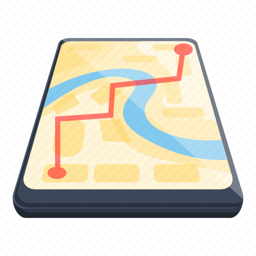 Modern, phone, itinerary, route icon - Download on Iconfinder