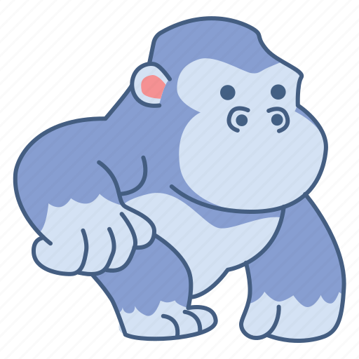 Ape, animal, character, cartoon, sticker, cute sticker - Download on Iconfinder