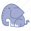 elephant, animal, sticker, character, cartoon, cute 
