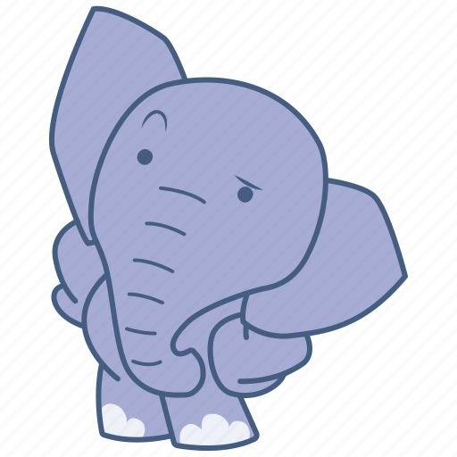 Elephant, animal, cartoon, cute, character, sticker sticker - Download on Iconfinder