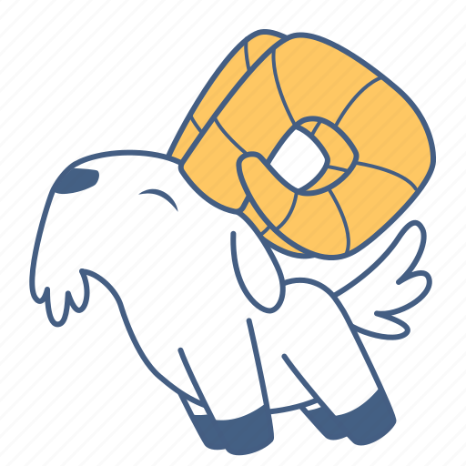 Ram, cartoon, character, cute, sticker, animal sticker - Download on Iconfinder