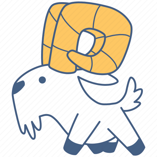 Ram, animal, cartoon, sticker, character, cute sticker - Download on Iconfinder