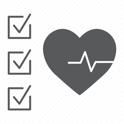 Health, check, diagnosis, heartbeat, medical, report, heart icon - Download on Iconfinder