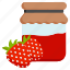 jam jar, fruit preserves, strawberry jam, fruit butter, spread, fruit curd, glass jar 