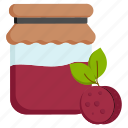 jam jar, marmalade, plum jam, fruit butter, spread, fruit curd, glass jar
