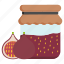 jam jar, marmalade, fig jam, fruit preserves, spread, fruit curd, glass jar 