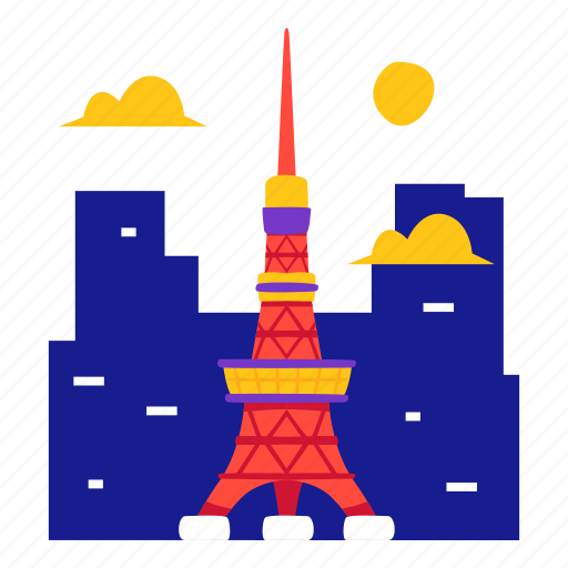 Tokyo, tower, japan, landmark icon - Download on Iconfinder
