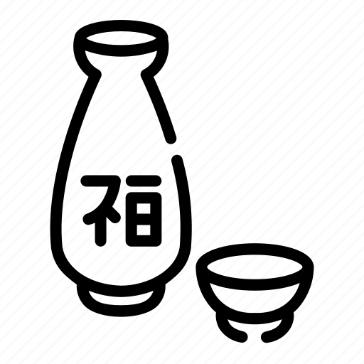 Sake, alcohol, drink, bottle, traditional, japanese, restaurant icon - Download on Iconfinder