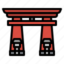 asia, gate, japan, landmark, torii