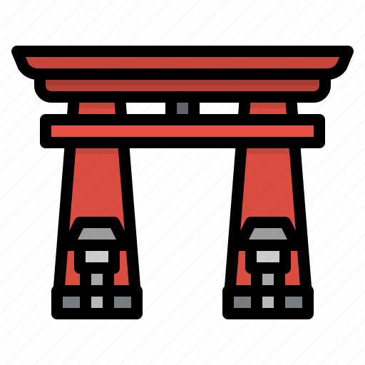 Asia, gate, japan, landmark, torii icon - Download on Iconfinder