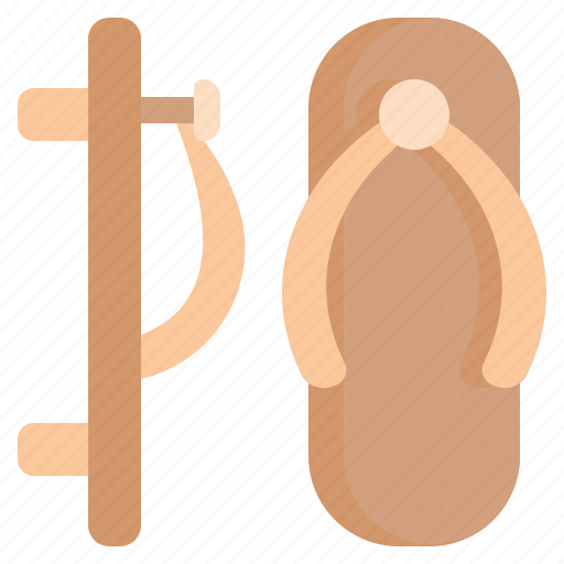 Geta, shoes, footwear, slippers, sandals icon - Download on Iconfinder