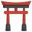 torii, gate, architecture, temple, landmark 