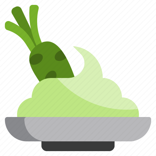 Wasabi, food, sushi, spice, plate icon - Download on Iconfinder