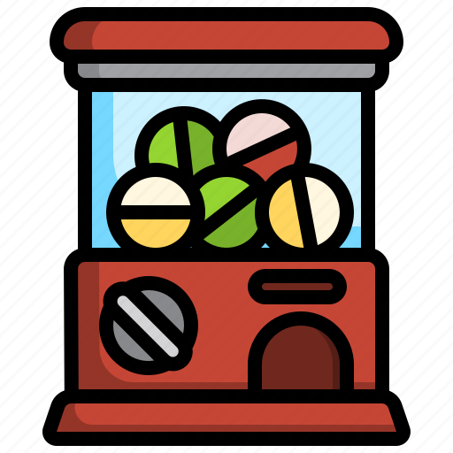 Gashapon, toy, capsule, ball, machine icon - Download on Iconfinder