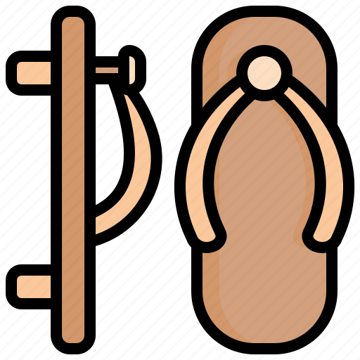 Geta, shoes, footwear, slippers, sandals icon - Download on Iconfinder