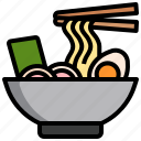 ramen, noodle, food, chopsticks, bowl