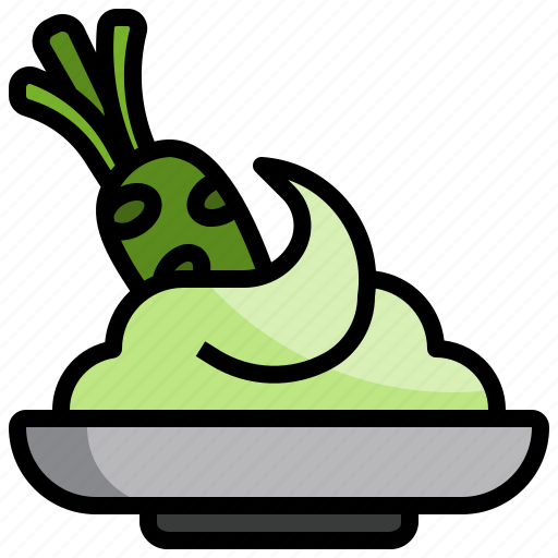 Wasabi, food, sushi, spice, plate icon - Download on Iconfinder