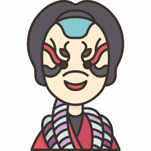 Kabuki, drama, performance, culture, japanese icon - Download on Iconfinder