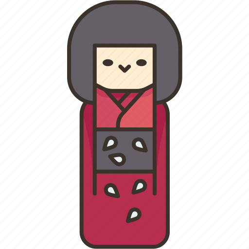 Kokeshi, dolls, wooden, japanese, traditional icon - Download on Iconfinder