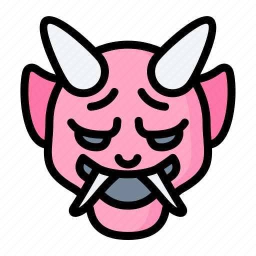Demon, ghost, hannya, japanese, mask icon - Download on Iconfinder