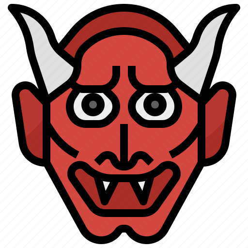 Asian, cultures, devil, hannya, japanese, mask, oriental icon - Download on Iconfinder